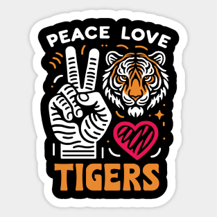 Peace Love Tigers - Design for Tiger Lovers Sticker